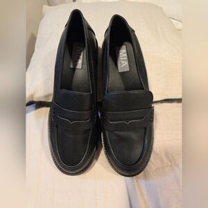 MIA Black Loafers Sleek Slip-On